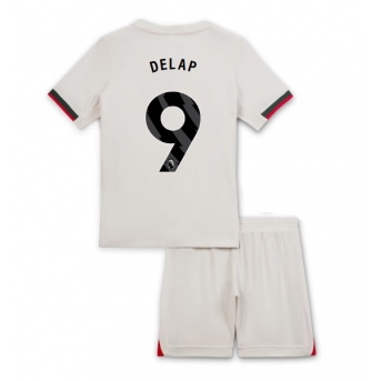 Billige Fotballdrakt Chelsea Liam Delap #9 Replika Bortedraktsett Barn 2025-26 Kortermet (med bukser)
